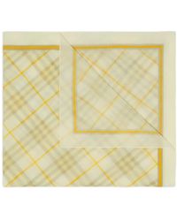 Burberry - Checked Cotton Scarf - Lyst