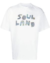 Soulland - Paisley-logo Cotton T-shirt - Lyst