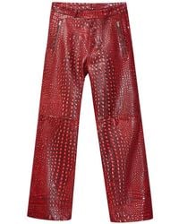 CAMPERLAB - Zip Leather Trousers - Lyst