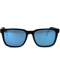 Lacoste - Logo-Plaque Rectangle-Frame Sunglasses - Lyst