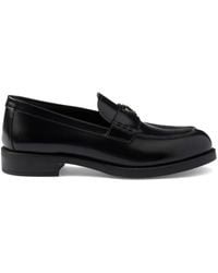 Prada - Loafer Aus Gebürstetem Leder - Lyst