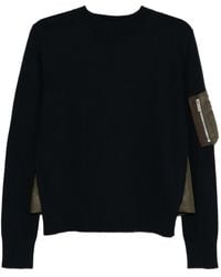 Sacai - Nylon-Patch Jumper - Lyst