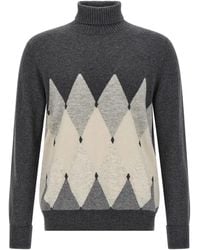 Ballantyne - Argyle-pattern turtleneck sweater - Lyst