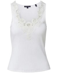 Veronica Beard - Narcisa Lace-Trim Ribbed Top - Lyst