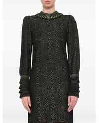 Lanvin - Vestido Corto Con Ribete De Volantes - Lyst