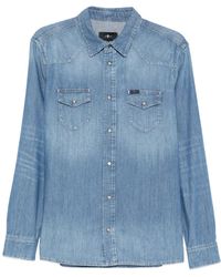 7 For All Mankind - Faded-Effect Shirt - Lyst
