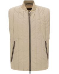 BOSS - Quilted Zip-Front Gilet - Lyst
