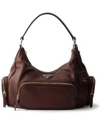 Prada - Medium Washed Leather Bag - Lyst
