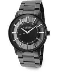 Kenneth Cole - Montre À Cadran Transparent Et Bracelet En Maillon 43.5 Mm - Lyst