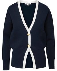 Veronica Beard - Jersey con botones y cuello en V - Lyst