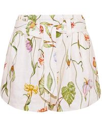 Cara Cara - Bennie Floral-Print Linen Shorts - Lyst