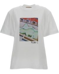Plan C - Graphic-Print T-Shirt - Lyst