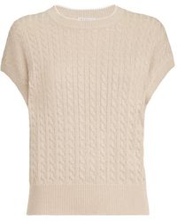Brunello Cucinelli - Sparkling Cotton Cable-Knit Sweater - Lyst