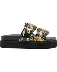 Versace Jeans Couture - Barocco-Print Slides - Lyst