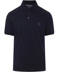 Brunello Cucinelli - Polo En Coton À Logo Brodé - Lyst