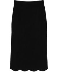 Twinset - Scallop-Hem Midi Skirt - Lyst