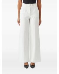 Nenette - Eliona Buckle-Detail Pressed-Crease Trousers - Lyst