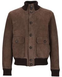 Al Duca d'Aosta - Suede Leather Jacket - Lyst