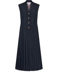 Thom Browne - Sleeveless Pleated Dress - Lyst