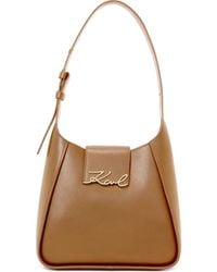 Karl Lagerfeld - Bolso de hombro K/Signature con solapa - Lyst