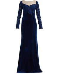 Tadashi Shoji - Floral-Details Long-Sleeved Maxi Dress - Lyst