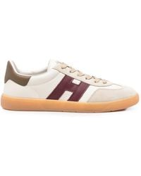 Hogan - Cool Logo-Patch Lace-Up Sneakers - Lyst