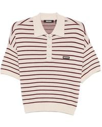ROTATE BIRGER CHRISTENSEN - Striped Short-Sleeve Polo Top - Lyst