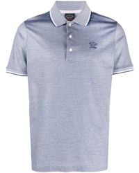 Paul & Shark - Embroidered-Logo Cotton Polo Shirt - Lyst