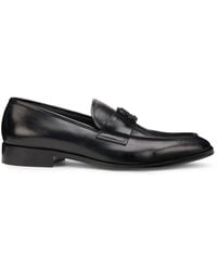 Roberto Cavalli - Monogram-Plaque Leather Loafers - Lyst