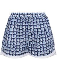 Marni - Geometric-Print Elasticated-Waistband Shorts - Lyst