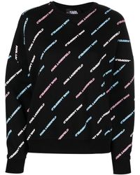 Karl Lagerfeld - Sweatshirt mit Logo-Print - Lyst
