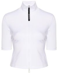 Gucci - High-neck Zip-up Top - Lyst