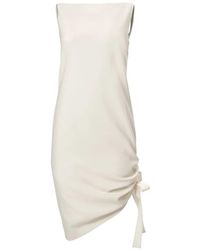 Carolina Herrera - Asymmetric Gathered Short Dress - Lyst