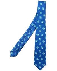 Kiton - Cravatta Con Stampa Geometrica - Lyst