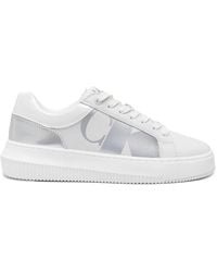 Calvin Klein - Panelled Leather Sneakers - Lyst