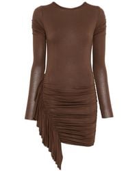 Pink - Ruffled Mini Dress - Lyst