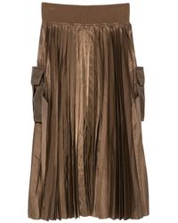 Sacai - Midi-Plooirok - Lyst