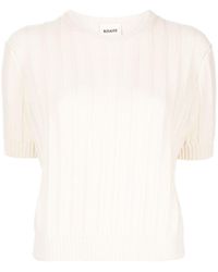 Khaite - Cropped-T-Shirt mit Zopfmuster - Lyst