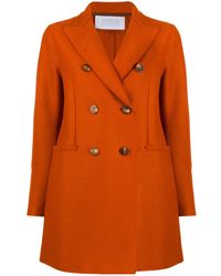 Harris Wharf London Abrigo corto con doble botonadura - Naranja