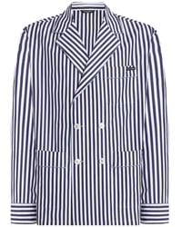 Dolce & Gabbana - Robe De Chambre Vanity En Popeline À Rayures - Lyst