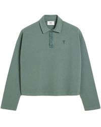 Ami Paris - Ami De Coeur Long-Sleeved Polo Shirt - Lyst