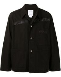 Visvim - Logo-print Crinkle-effect Shirt Jacket - Lyst