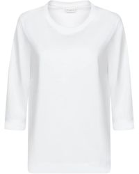 Dries Van Noten - Three-Quarter Sleeve Cotton T-Shirt - Lyst