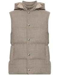 Eleventy - Check Padded Gilet - Lyst