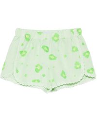 ORSINA - Animal-Pattern Scalloped-Trim Shorts - Lyst