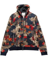 Herno - Camouflage-Print Zip-Up Hoodie - Lyst