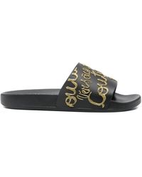 Versace Jeans Couture - Embossed Slides - Lyst