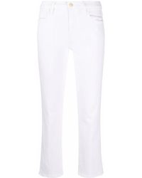 FRAME - Gerade Cropped-Jeans - Lyst