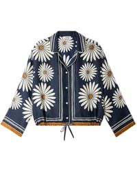 Sandro - Camisa De Seda Con Estampado Floral - Lyst