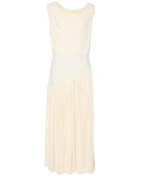 Abadia - Gwen Pleated Midi Dress - Lyst